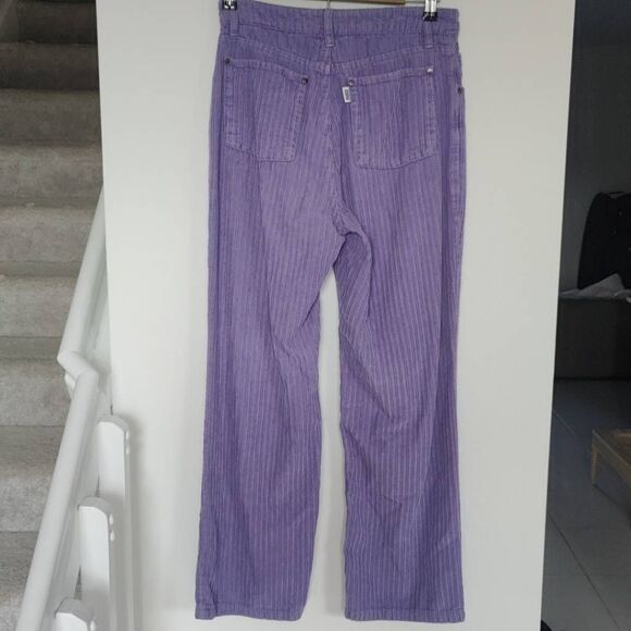 Ragged Pants Womens Size 28 Jeans Priest Unreal Combat Corduroy Purple - Picture 5 of 10